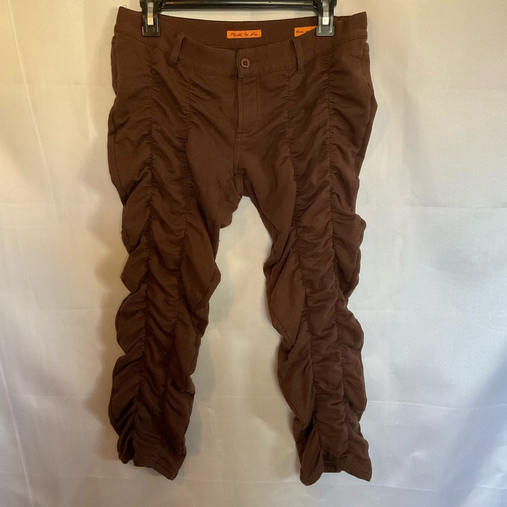 Vintage Y2K Plastic by GLY Ruched Low Rise Cropped Pants